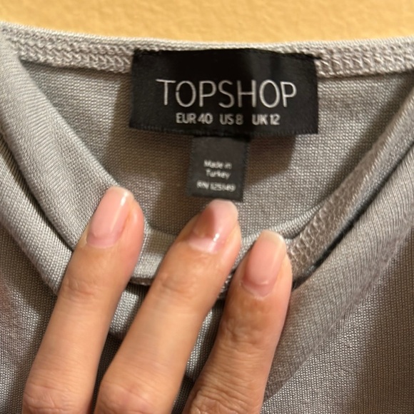 Top shop Gray Spaghetti Strap Bodysuit - Picture 2 of 5